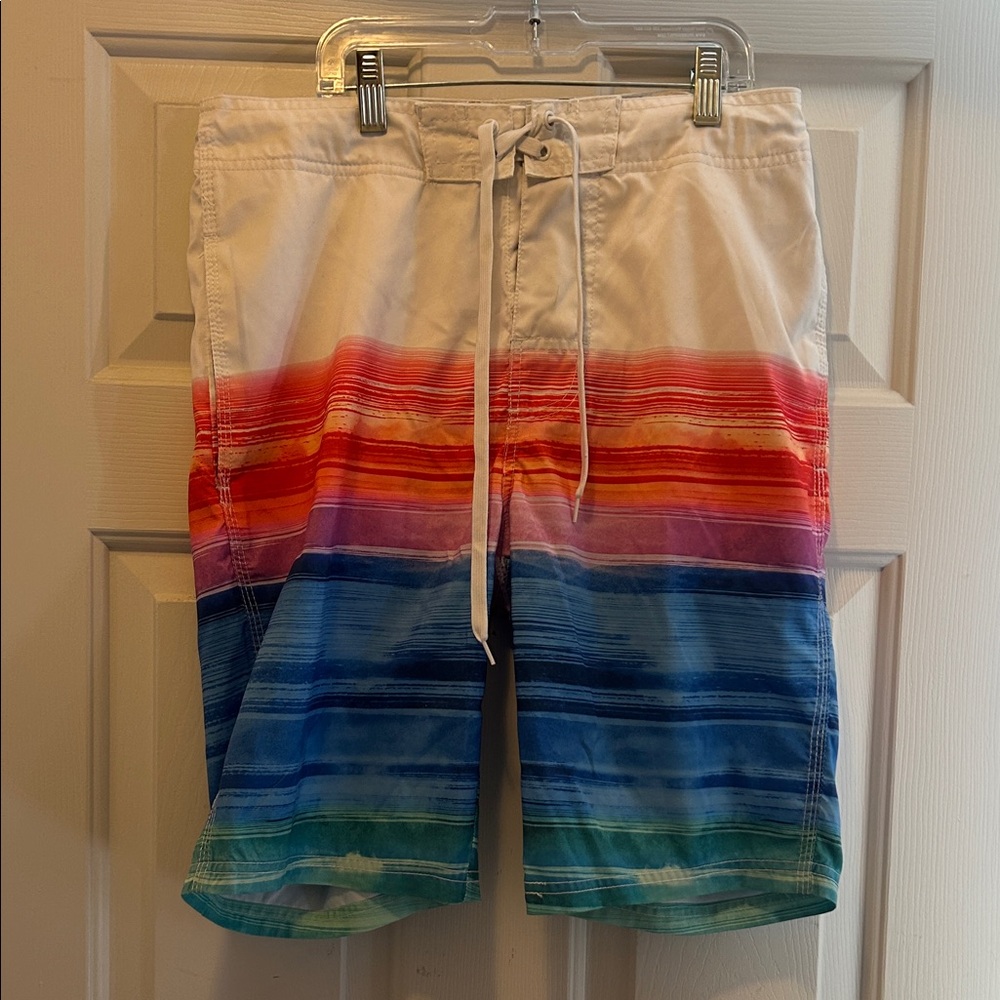 Red Camel Colorful Gradient Men's Swim Shorts